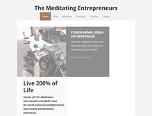 Tablet Screenshot of meditatingentrepreneur.com